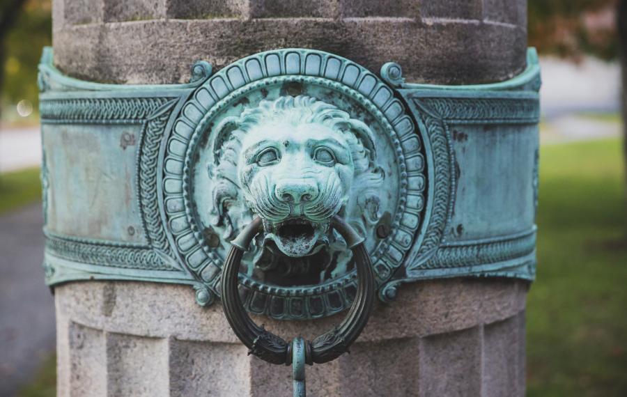 lion column detail